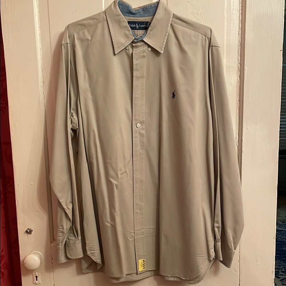 Ralph Lauren Men's Casual Button Down Shirt - Beige